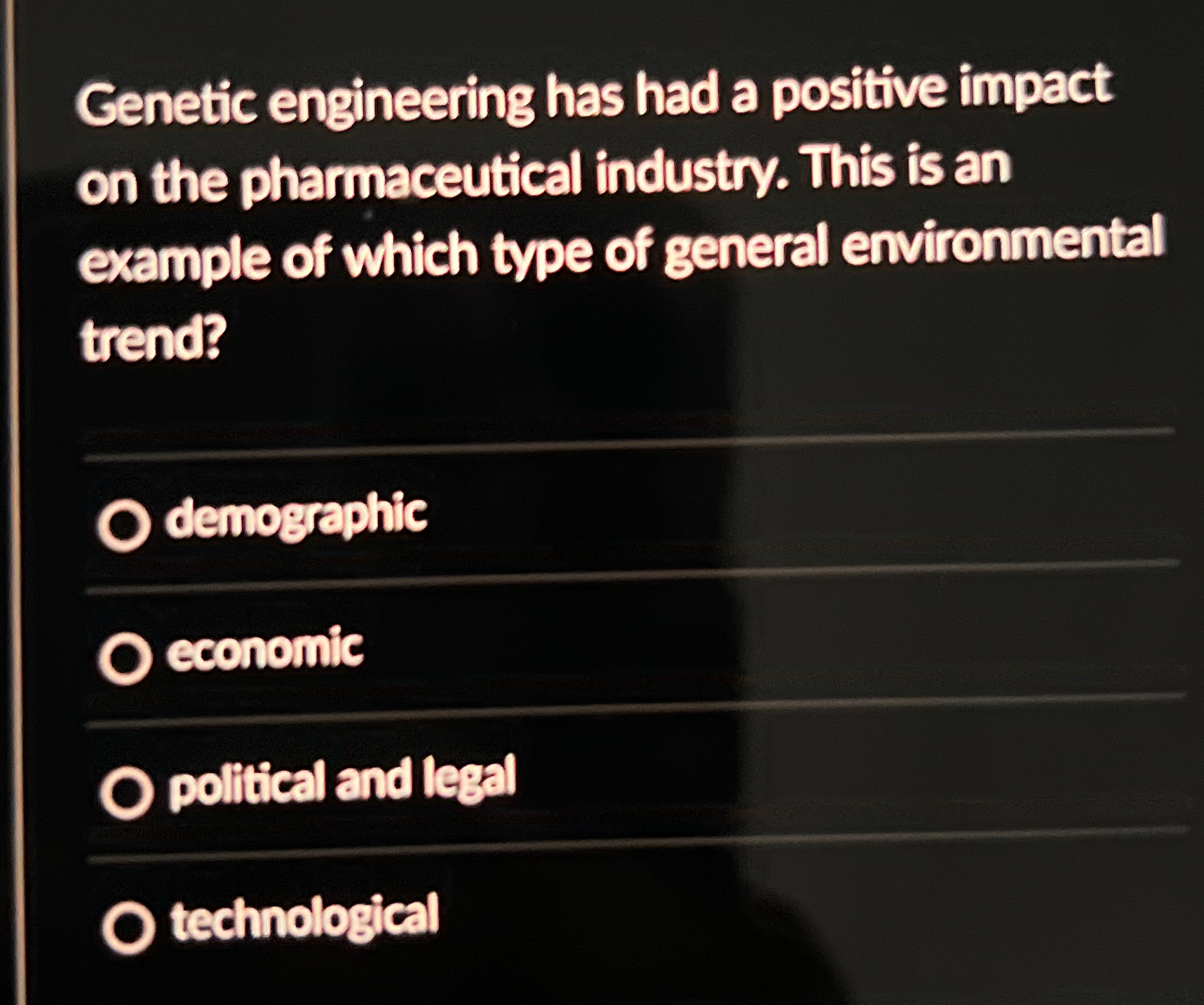 Solved Genetic engineering has had a positive impact on the | Chegg.com