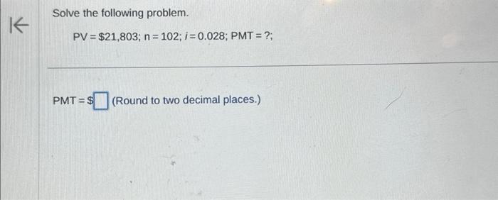 Solved Solve the following problem. | Chegg.com