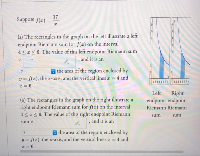 Solved 17 Suppose f(x)= 2 (a) The rectangles in the graph on | Chegg.com