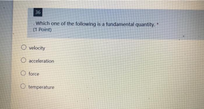 Solved 36 Which one of the following is a fundamental | Chegg.com