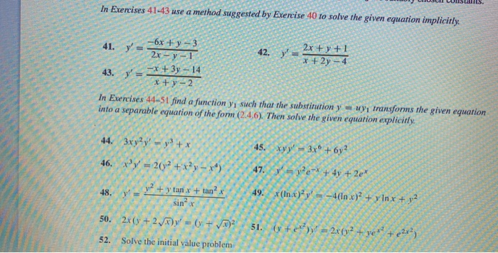 Solved In Exercises 41-43 use a method suggested by Exercise | Chegg.com