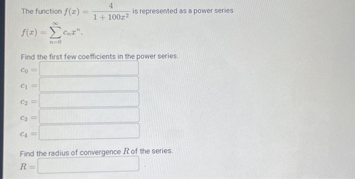 Solved The function f(x)=1+100x24 is represented | Chegg.com