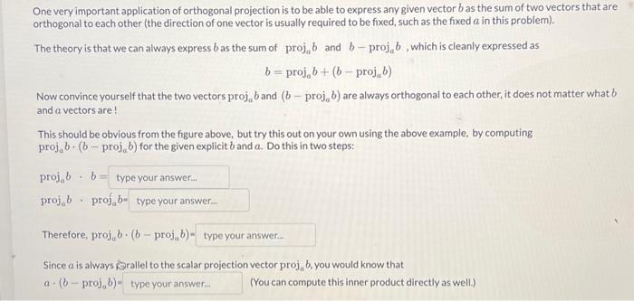 Solved For any two vectors a and b, The scalar projection of | Chegg.com