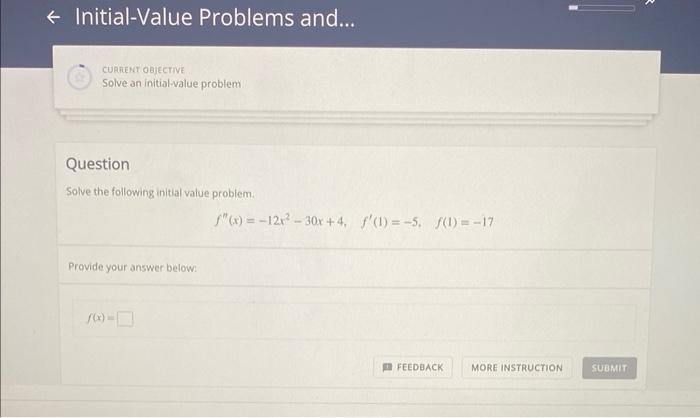 Solved CURRENT OBIECTIVE Solve an initiol-value problem | Chegg.com