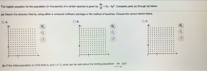 Solved The logistic equation for the population (in | Chegg.com