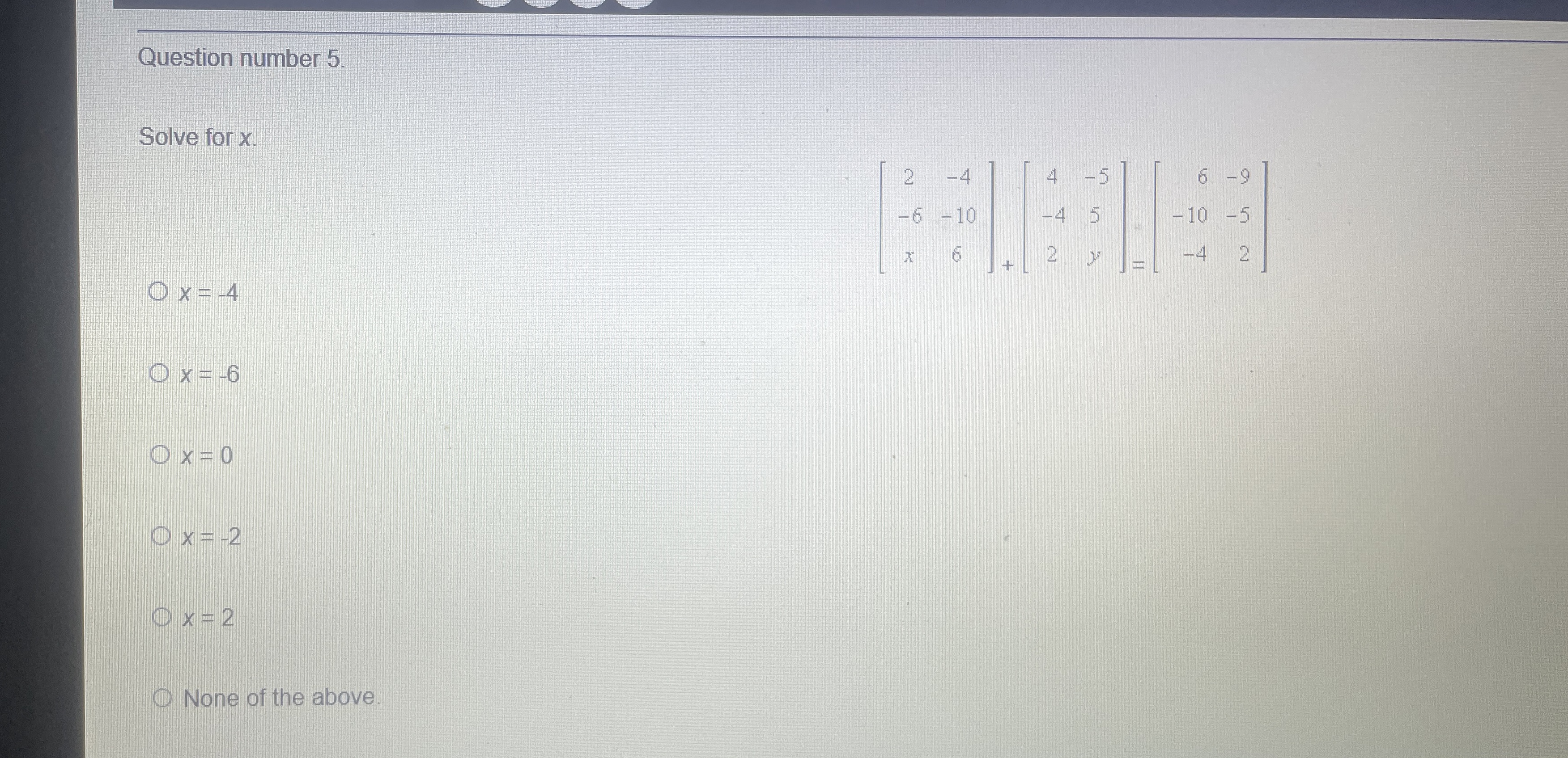 Solved Question number 5.Solve for | Chegg.com