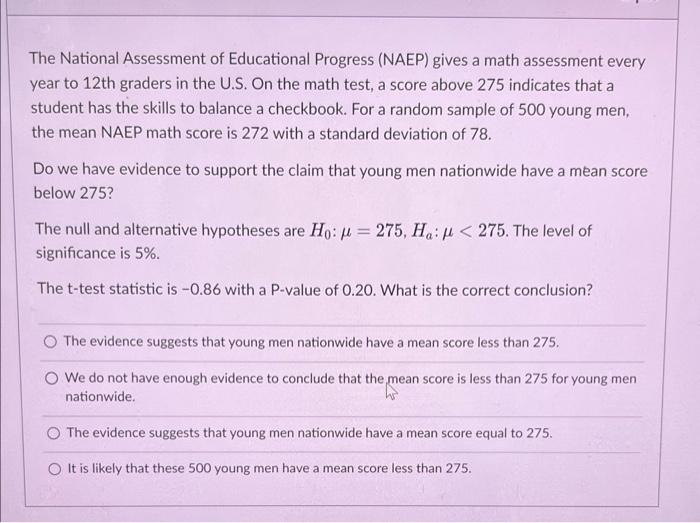 solved-the-national-assessment-of-educational-progress-chegg