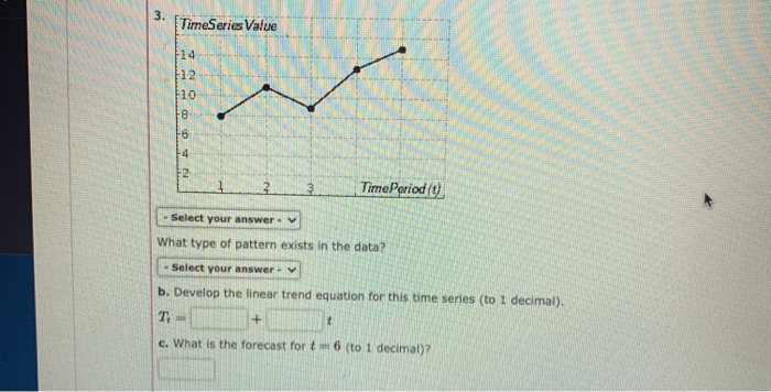 Solved Consider the following time series data. t 1 ය 6 11 2 | Chegg.com