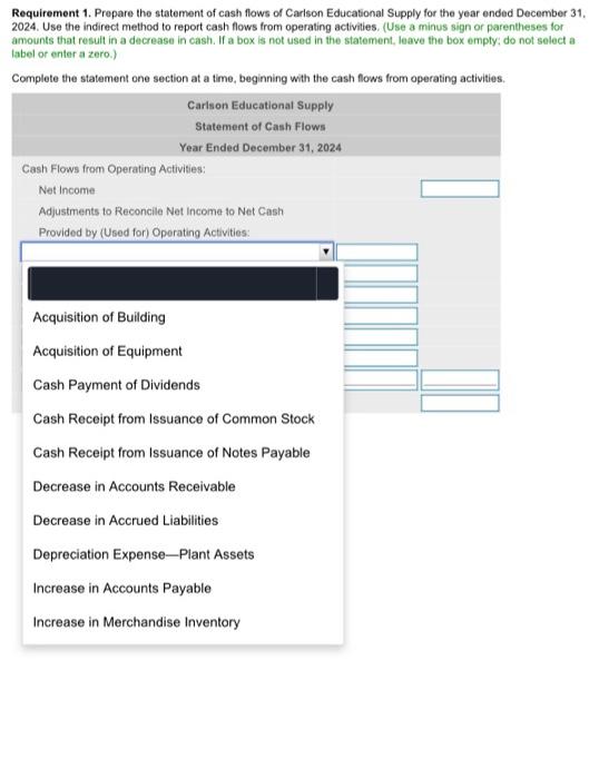 Solved The comparative balance sheet of Carison Educational | Chegg.com