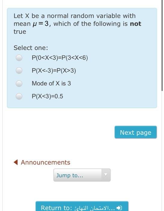 Solved Let X be a normal random variable with mean = 3, | Chegg.com
