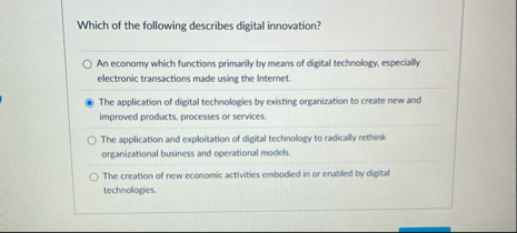 Solved Which of the following describes digital | Chegg.com