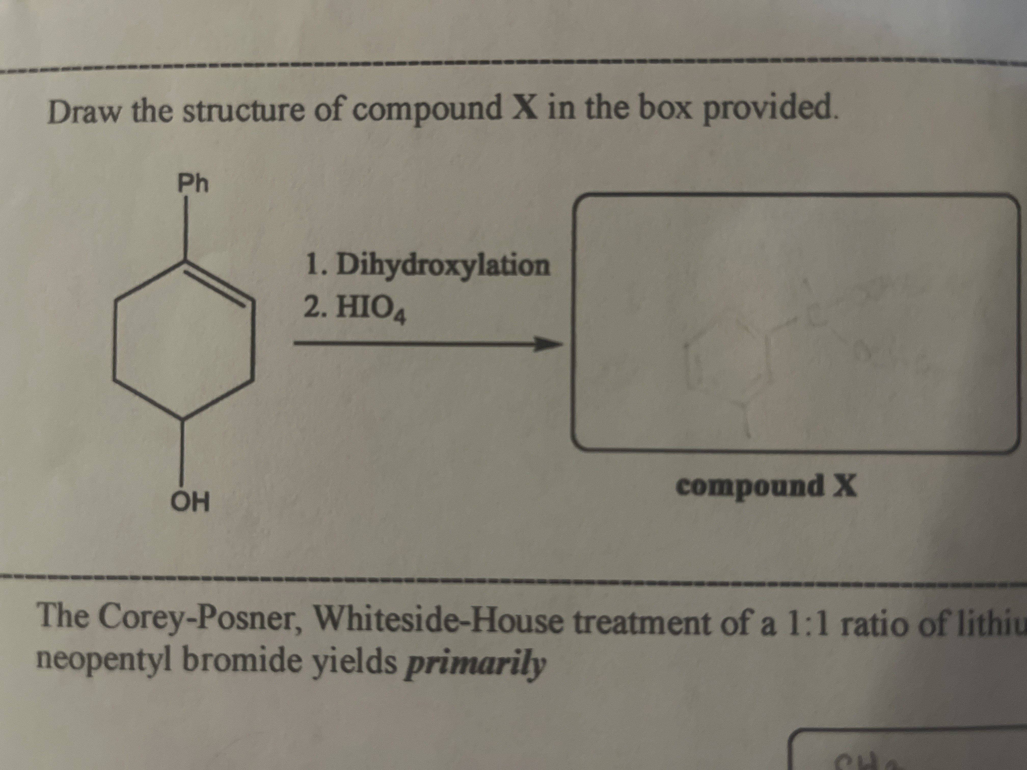 Solved The Corey-Posner, Whiteside-House treatment of a 1:1 | Chegg.com