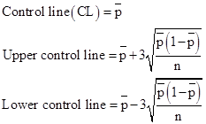 P Chart Formula