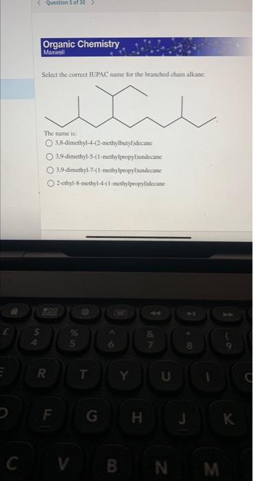 Solved C 4 Organic Chemistry Maxwell Select the correct | Chegg.com