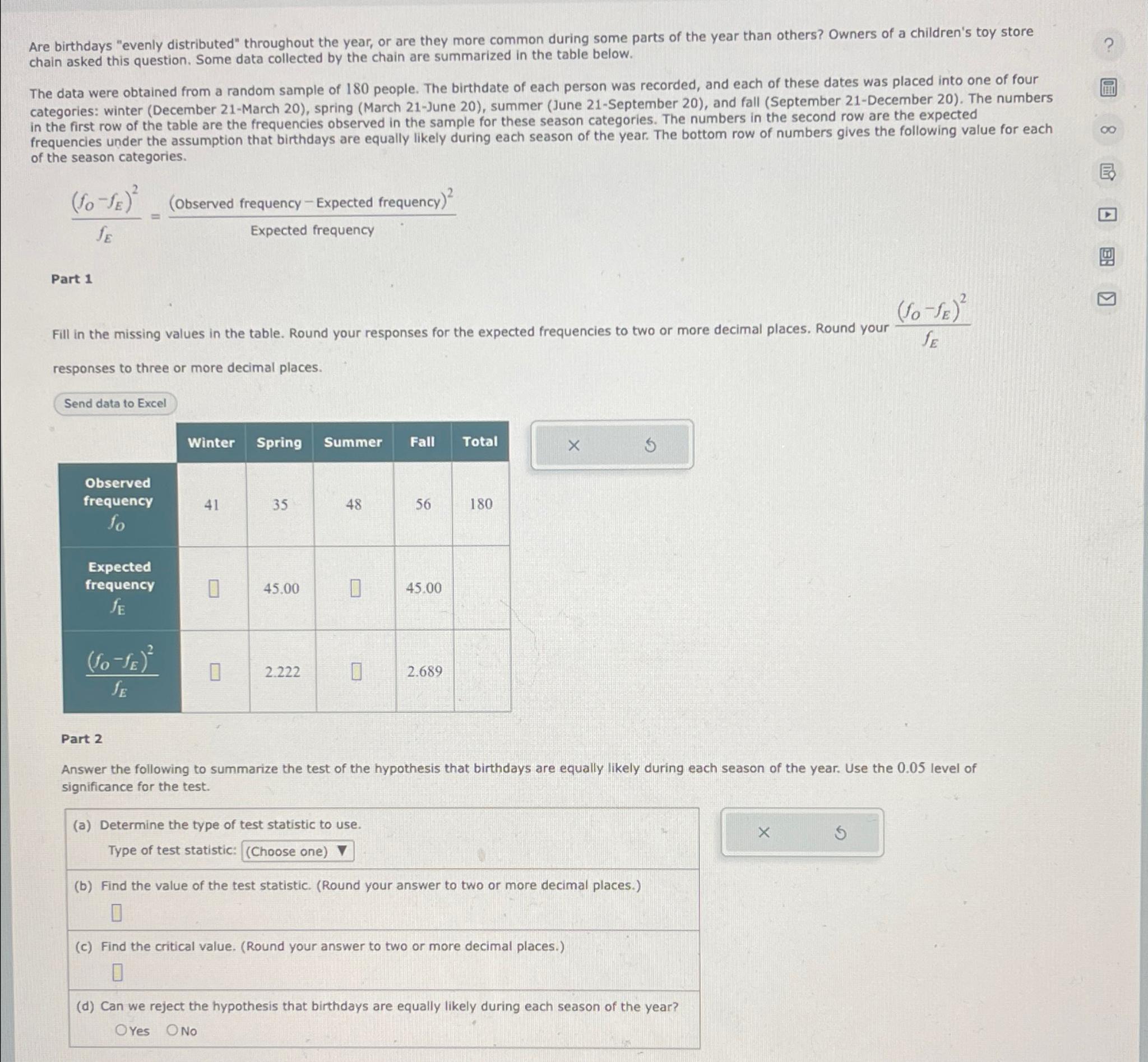 Solved Are birthdays "evenly distributed" throughout the