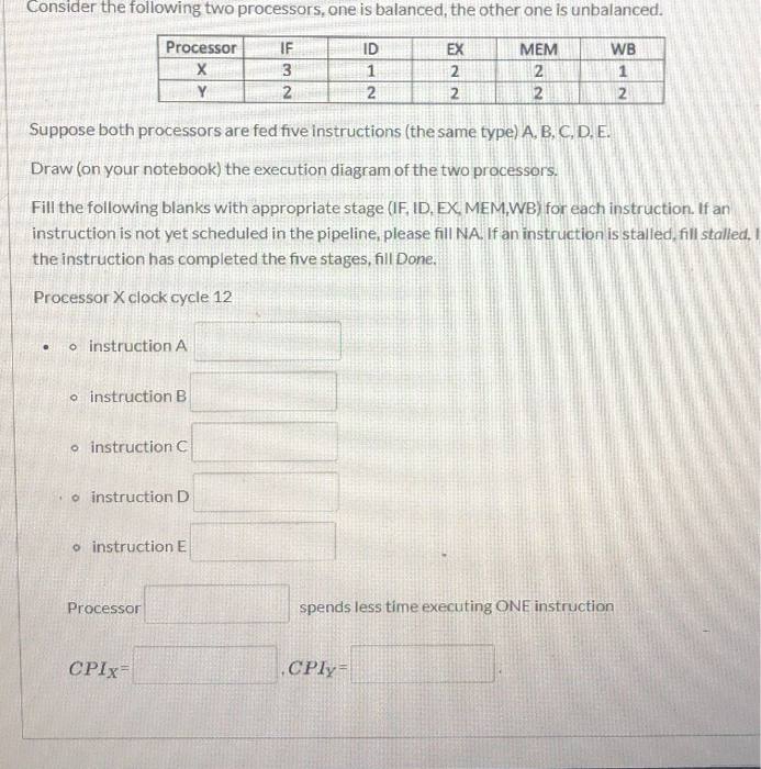 Solved Consider The Following Two Processors, One Is | Chegg.com