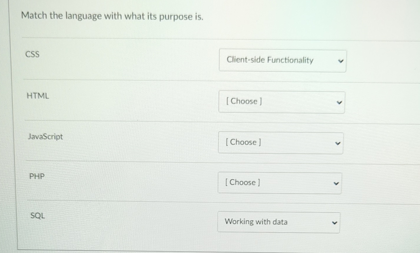 Computer Program Language Match The Picture Solved Match the language with what its purpose | Chegg.com