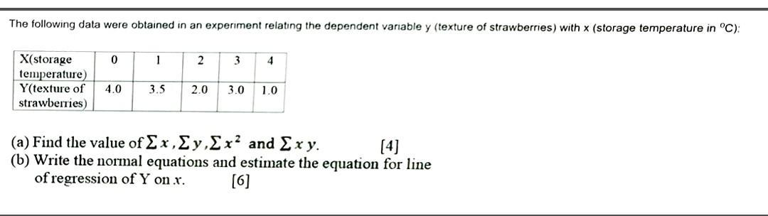 Solved The following data were obtained in an experiment | Chegg.com