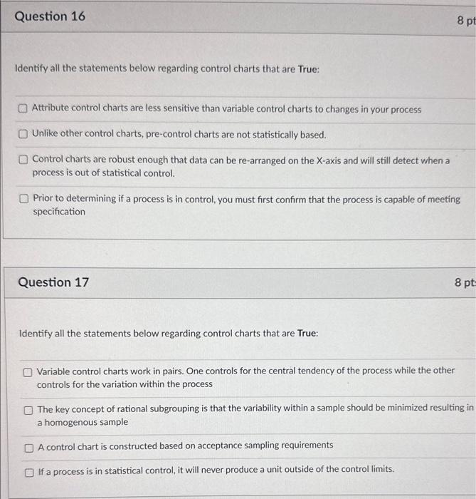 Solved Identify all the statements below regarding control