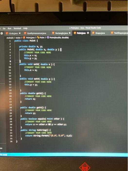 Solved when i run TestShapes.java i get error "could not | Chegg.com