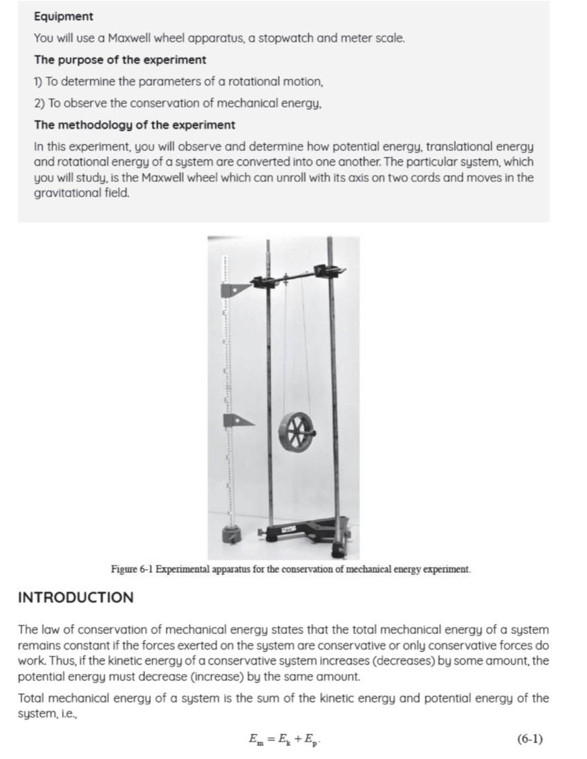 experiment on mechanical energy