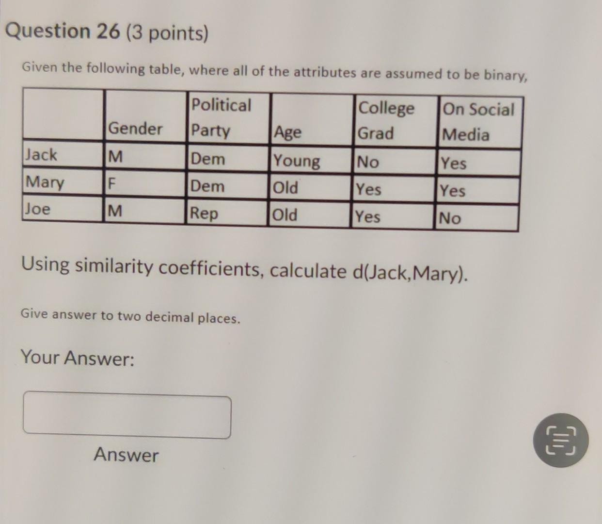 Solved Given The Following Table, Where All Of The | Chegg.com