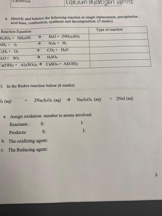 Ca Hso4 2 Acid Name , Table of Acid and Base Strength – EICQN