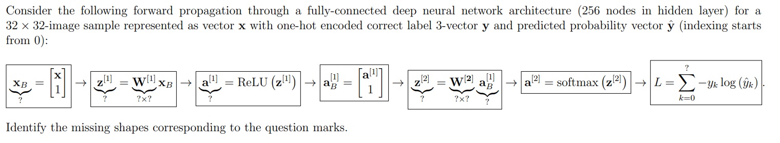 Solved Consider the following forward propagation through a | Chegg.com