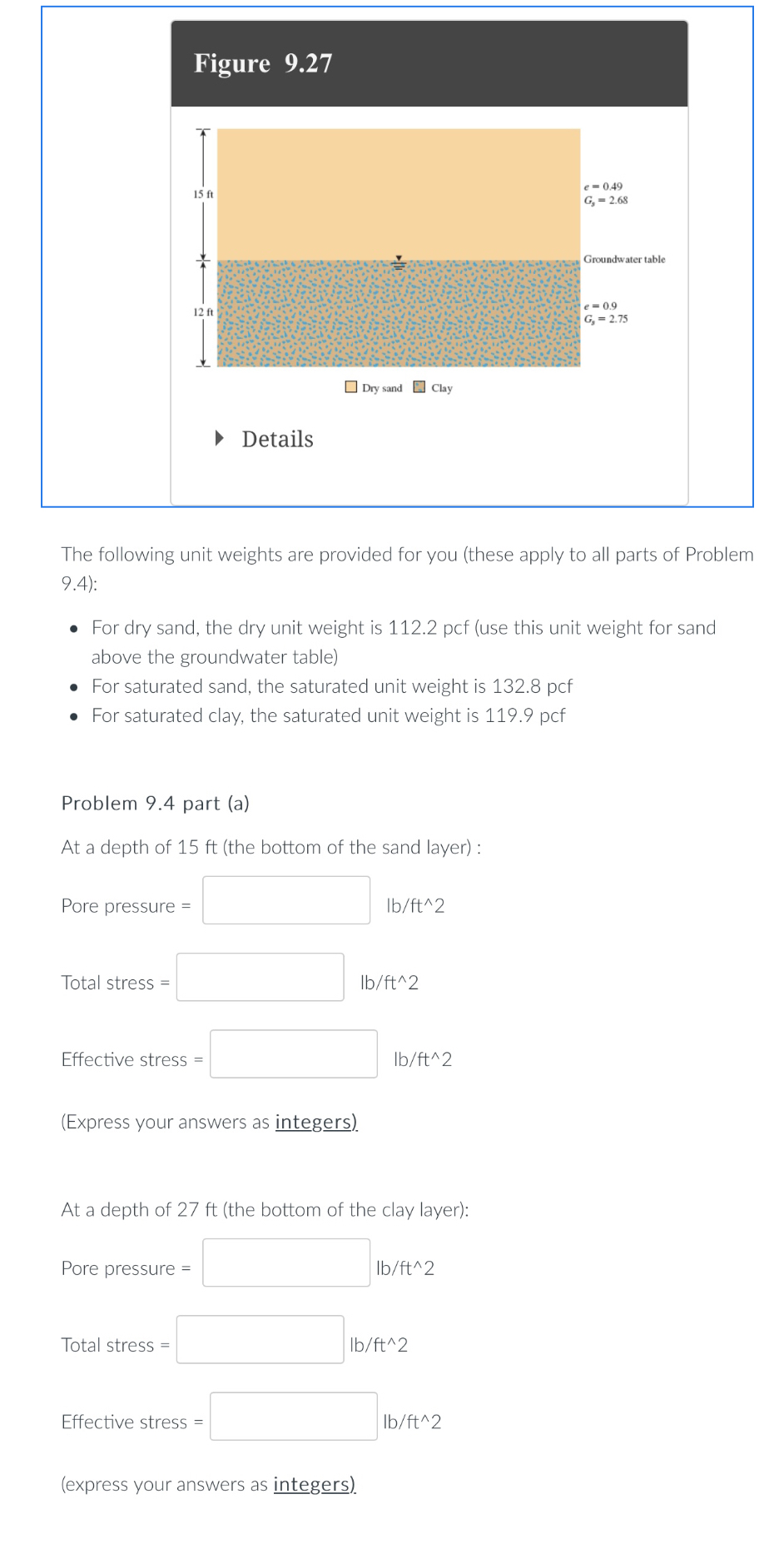 Solved 9.4 ﻿Refer to the soil profile shown in Figure | Chegg.com
