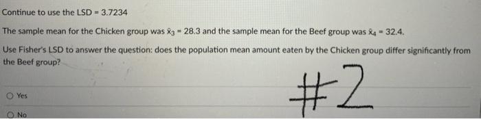 Solved The amount of food eaten by each dog was recorded in | Chegg.com