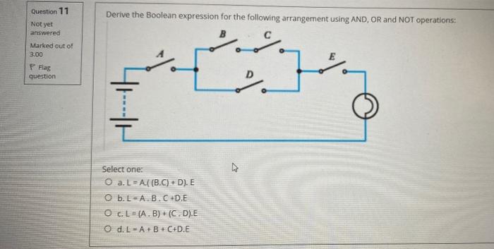 Solved Question 11 Derive the Boolean expression for the | Chegg.com