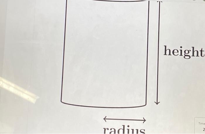 Solved Assume that the height h of the cylinder below is | Chegg.com