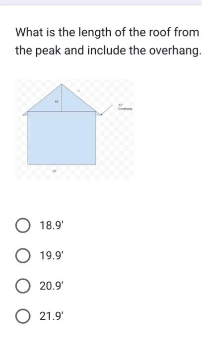 Solved the sqaure at the bottom of house is 32'the two | Chegg.com