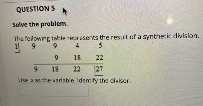 Solved QUESTION 5 Solve the problem. The following table | Chegg.com