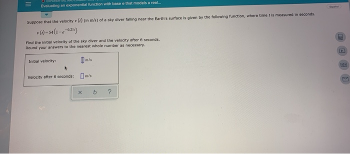 Solved Evaluating an exponential function with base e that | Chegg.com
