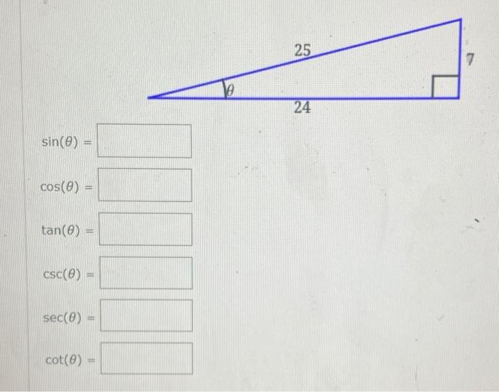 Solved Find The Exact Values Of The Six Trigonometric Ratios 3375