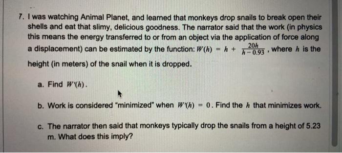 Solved 7. I was watching Animal Planet, and learned that 
