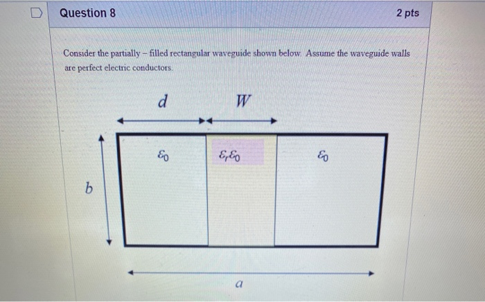 Question 8 2 pts Consider the partially – filled | Chegg.com