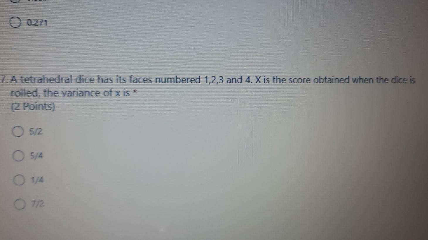 Solved 27. A tetrahedral dice has its faces numbered 1,2,3