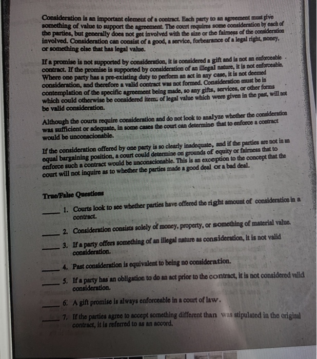 Chapter 11 Consideration And Promissory Estoppel Chegg Chapter 11 Consideration And Promissory Estoppel Chegg