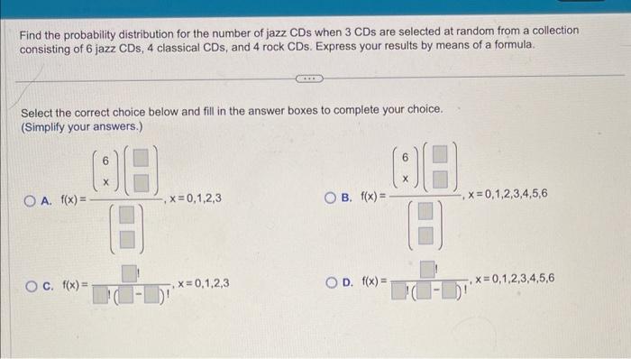 Solved Find The Probability Distribution For The Number Of | Chegg.com