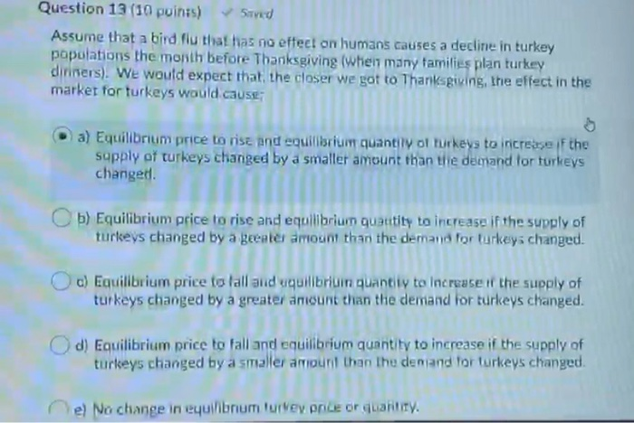 Solved Question 13 (10 points) Saved Assume that a bird flu | Chegg.com