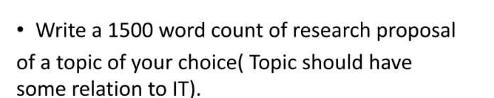 word count for research proposal