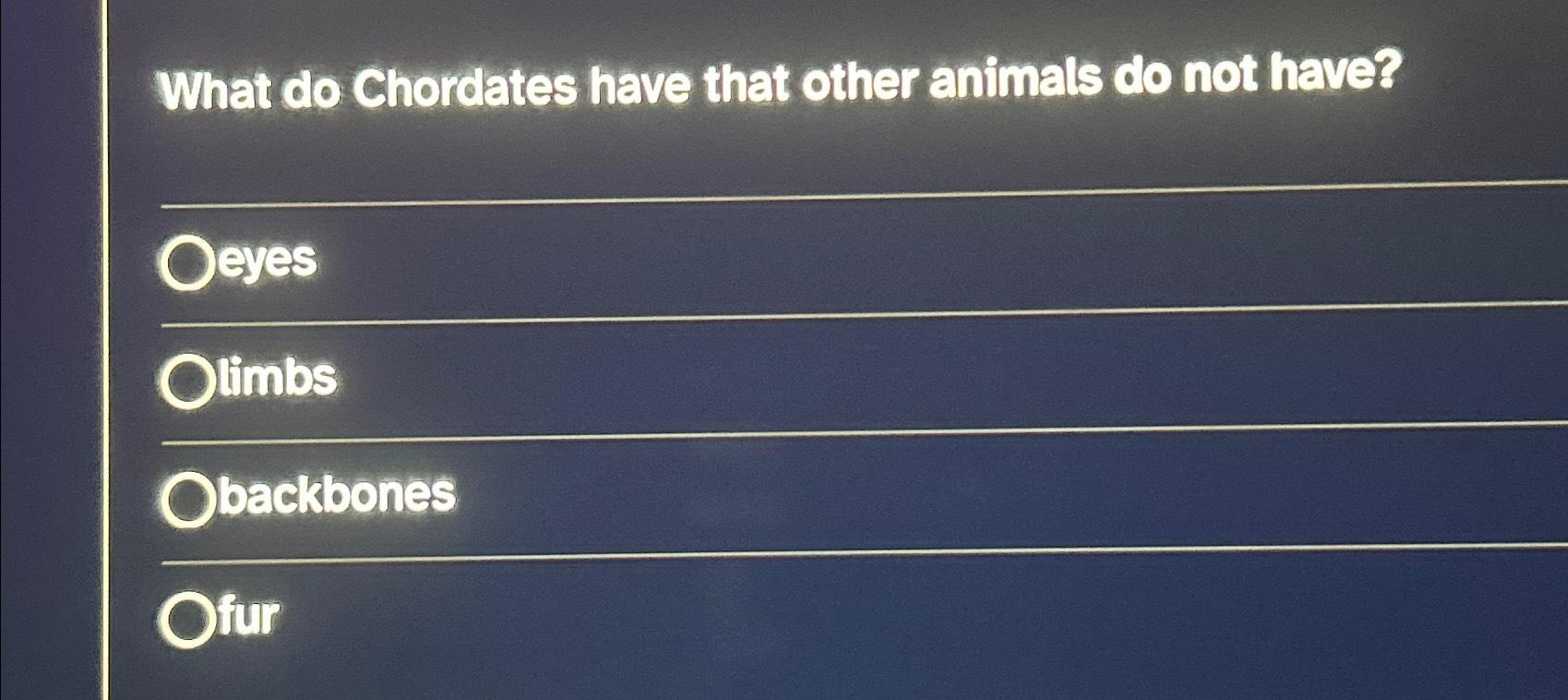 Solved What do Chordates have that other animals do not | Chegg.com