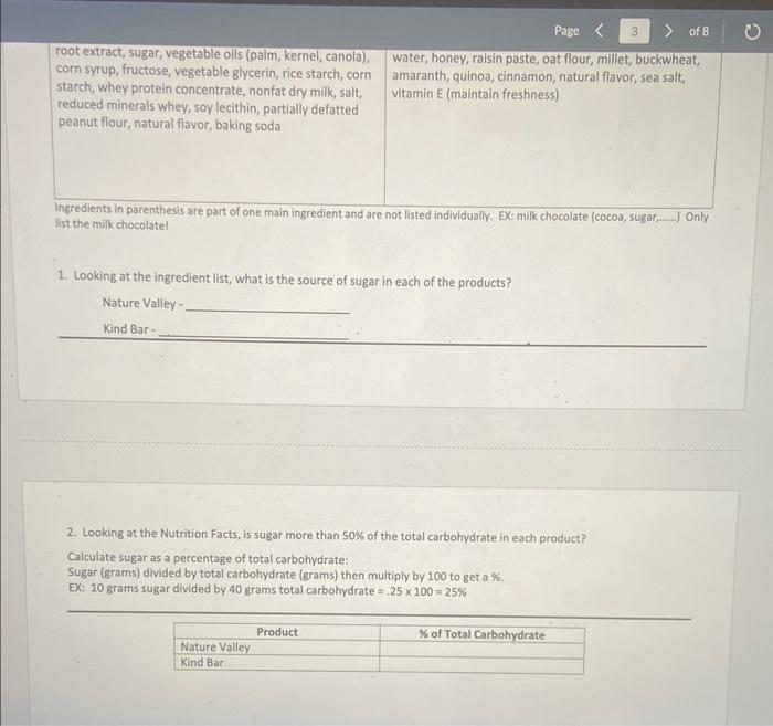 Solved Lab 2 Nutrition Facts Labels MUST BE SAVED AS A PDF