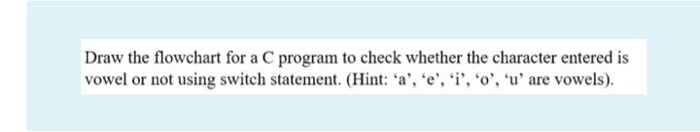 Solved Draw the flowchart for a C program to check whether | Chegg.com