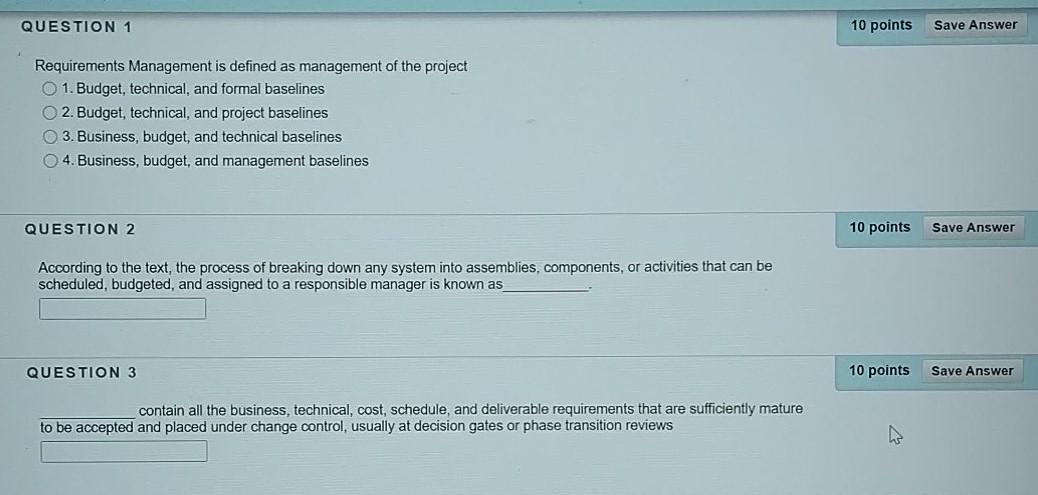 Solved QUESTION 1 10 points Save Answer Requirements | Chegg.com
