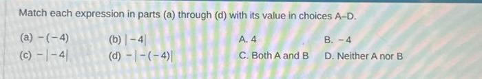 Solved Match each expression in parts (a) through (d) with | Chegg.com
