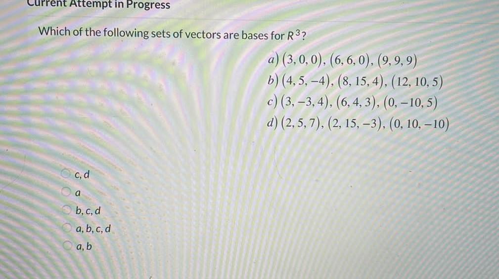 Solved Current Attempt in Progress Which of the following | Chegg.com