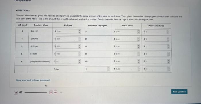 QuEStTON 1 eoemperation, and hourly compensation.The | Chegg.com